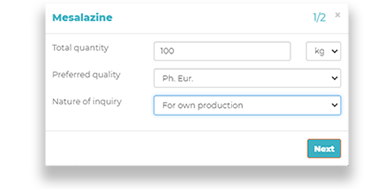 This is the Pharmaoffer inquiry form where you can send inquiries for APIs directly to the producer