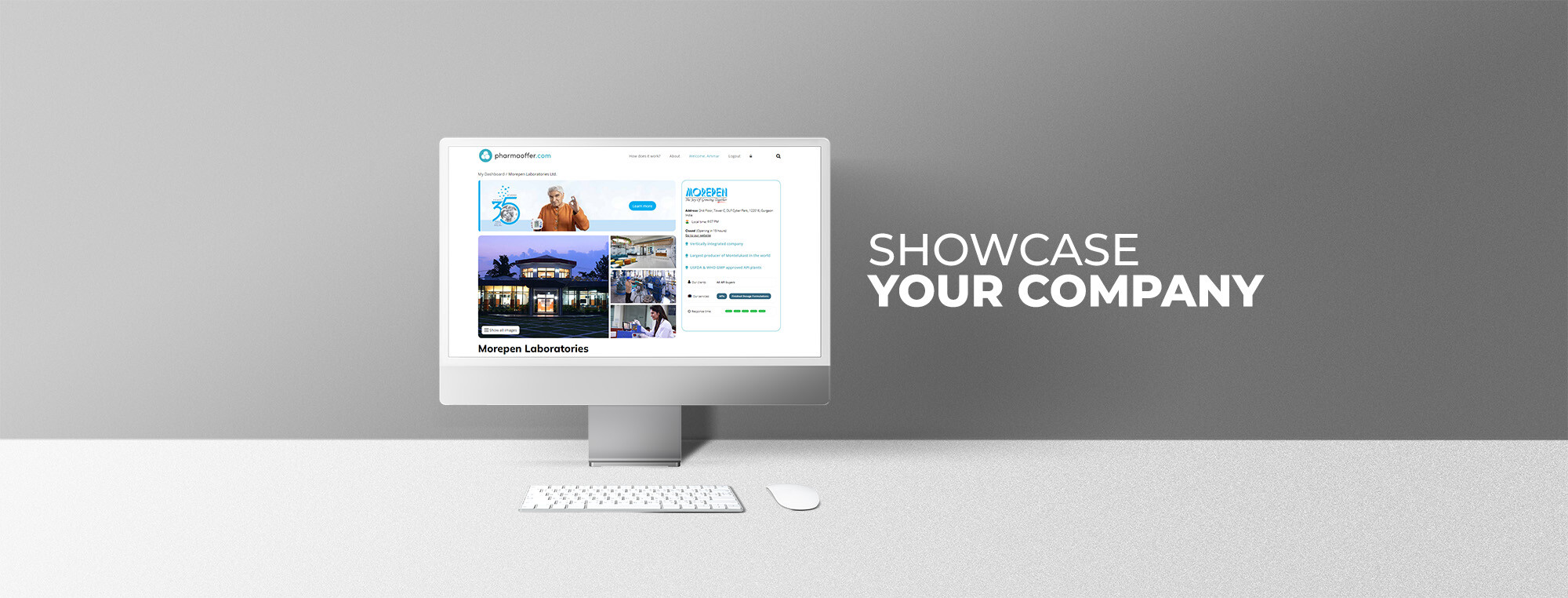 Company page Pharmaoffer Pharmaoffer product result page showcasing suppliers
